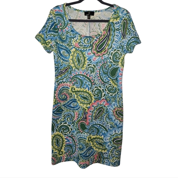 RONNI NICOLE Paisley Dress Vibrant Colors Size Small EUC - Picture 2 of 8